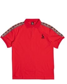 YEMA KHALIF POLO SHIRT IN LALI RED YEMA at Yema